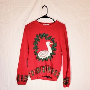 VINTAGE Orvis Red Knit Chunky Sweater